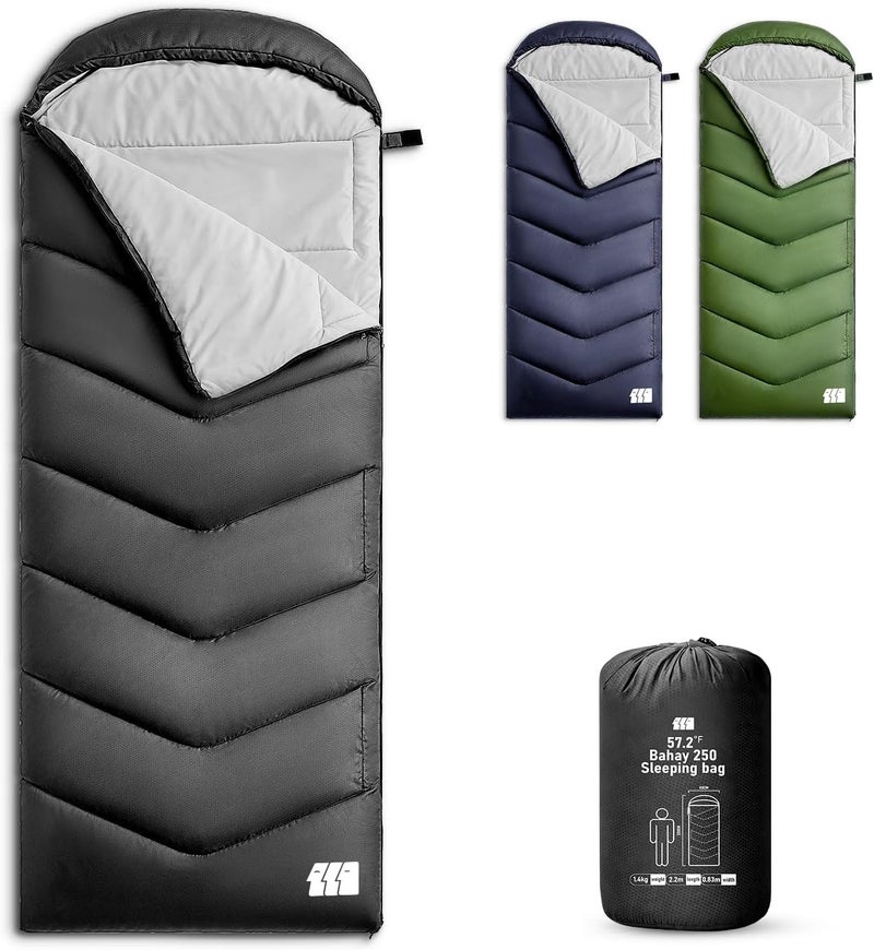 TANSTRIDER Ultralight Warm Weather Sleeping Bag - Portable, Waterproof, Compact Lightweight, Comfort with Compression Sack - Great for Outdoor Camping, Backpacking & Hiking - Image 1